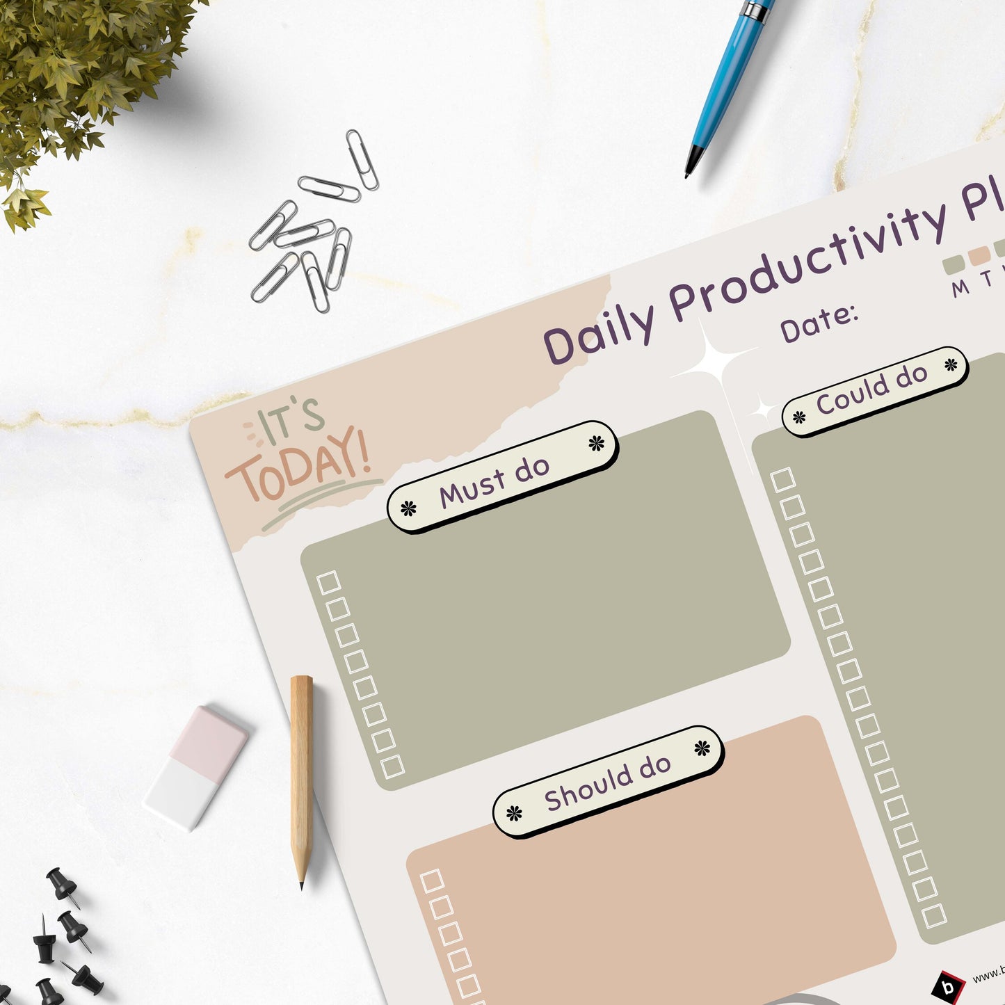 Daily Productivity Planner